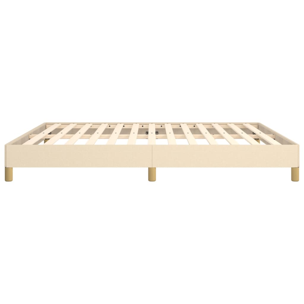 Bed Frame Cream 180X200 Cm Super King Fabric