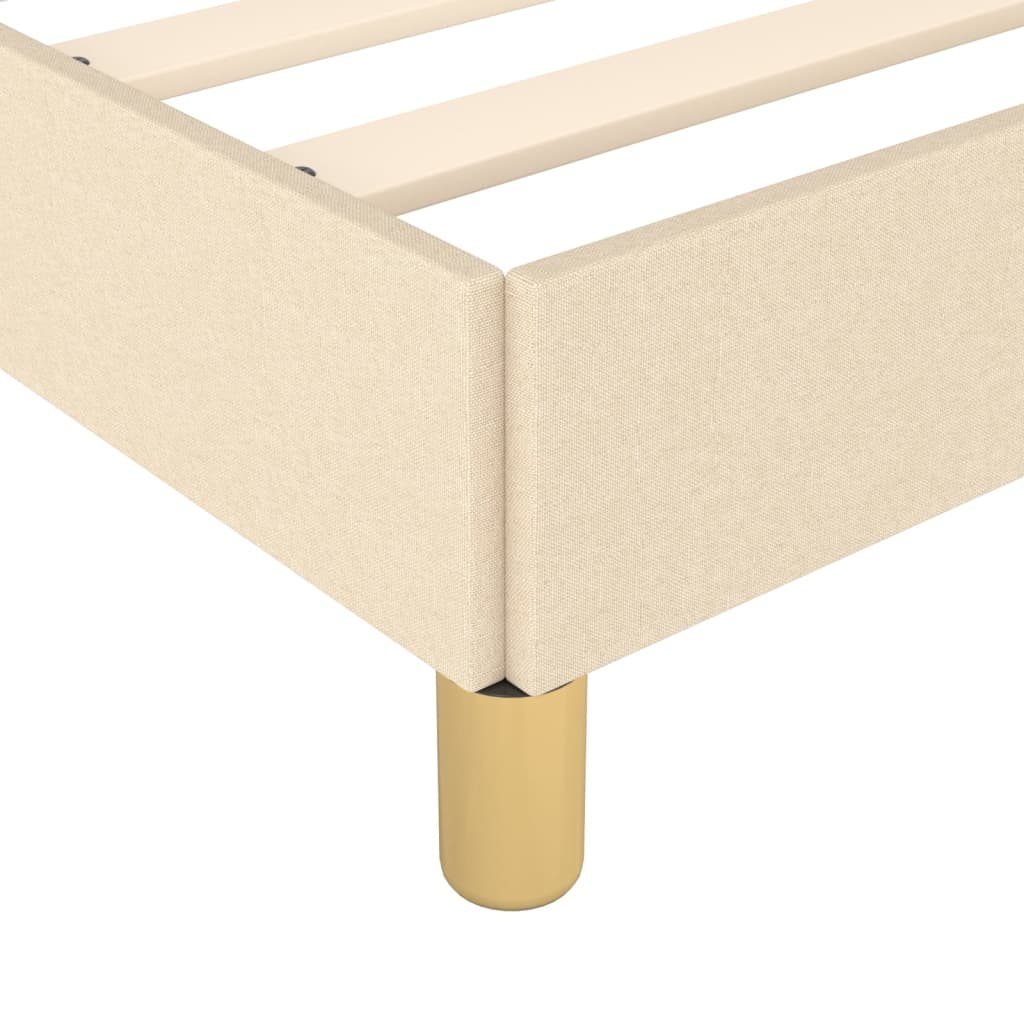 Bed Frame Cream 180X200 Cm Super King Fabric