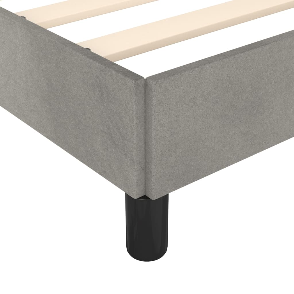 Bed Frame Light Grey 180X200 Cm Super King Velvet