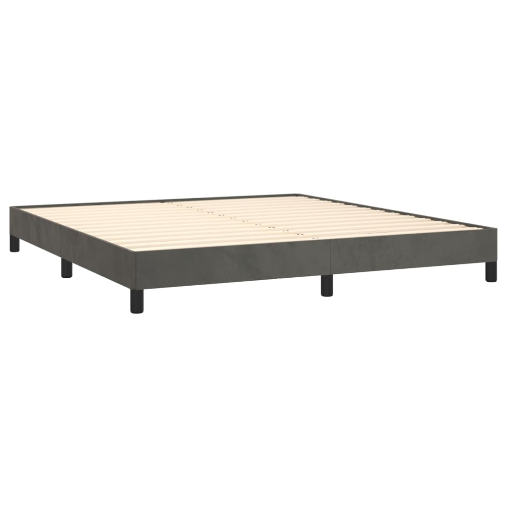 Bed Frame Dark Grey 180X200 Cm Super King Velvet