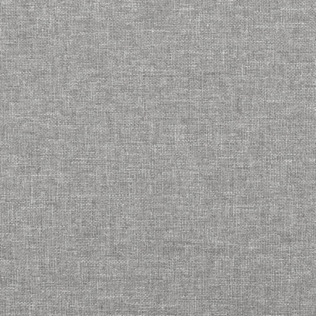Bed Frame Light Grey 180X200 Cm Super King Fabric