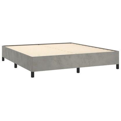 Bed Frame Light Grey 180X200 Cm Super King Velvet