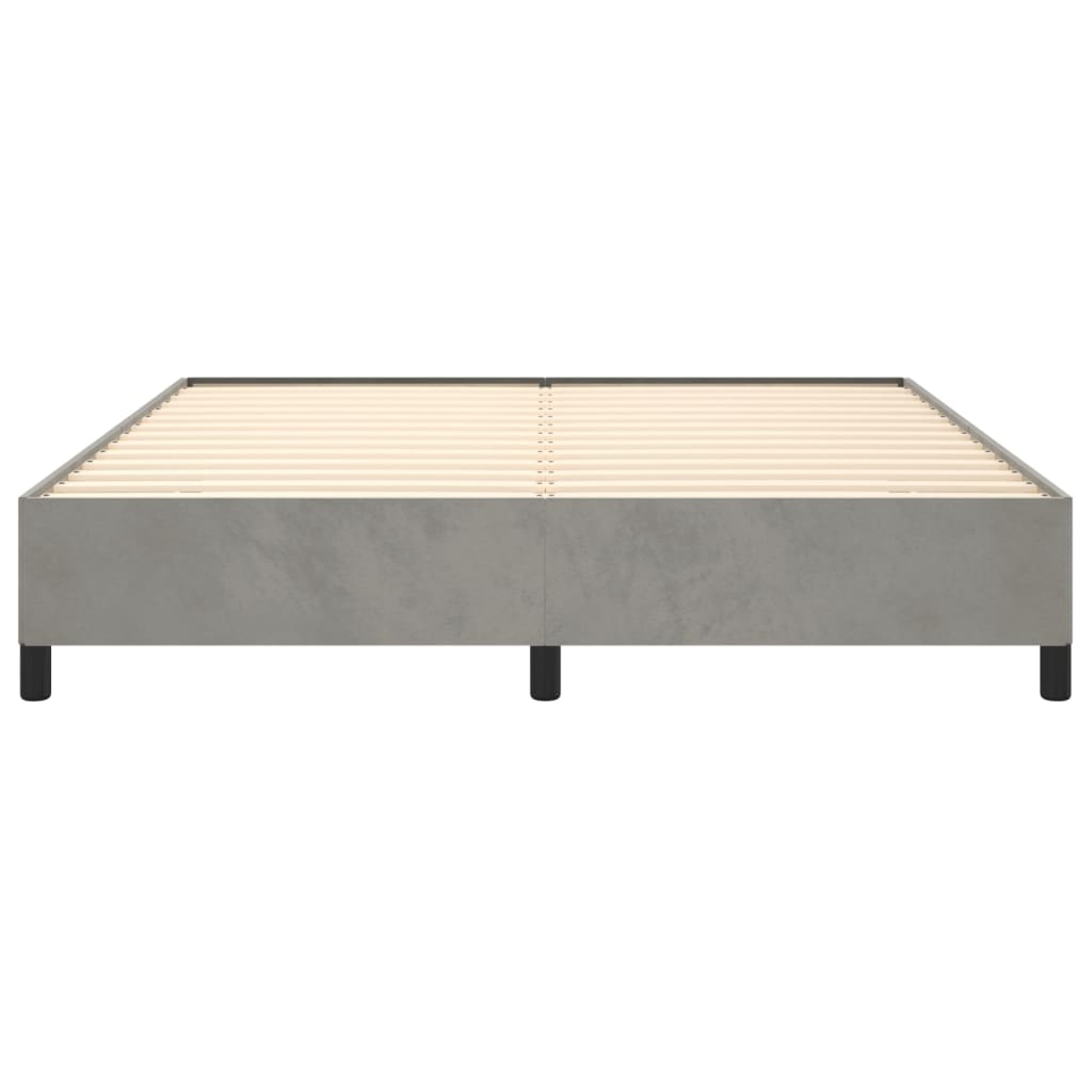 Bed Frame Light Grey 180X200 Cm Super King Velvet