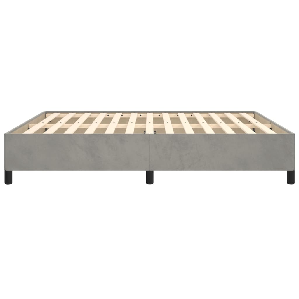 Bed Frame Light Grey 180X200 Cm Super King Velvet