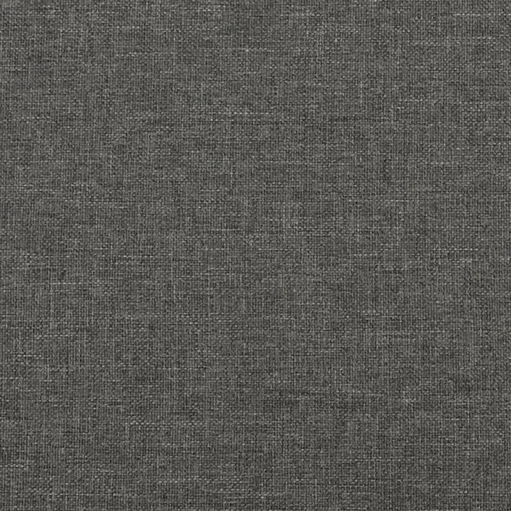 Bed Frame With Headboard Dark Grey 180X200 Cm Super King Fabric