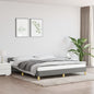 Bed Frame With Headboard Dark Grey 180X200 Cm Super King Fabric