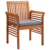 Garden Dining Chairs With Cushions 8 Pcs Solid Wood Acacia