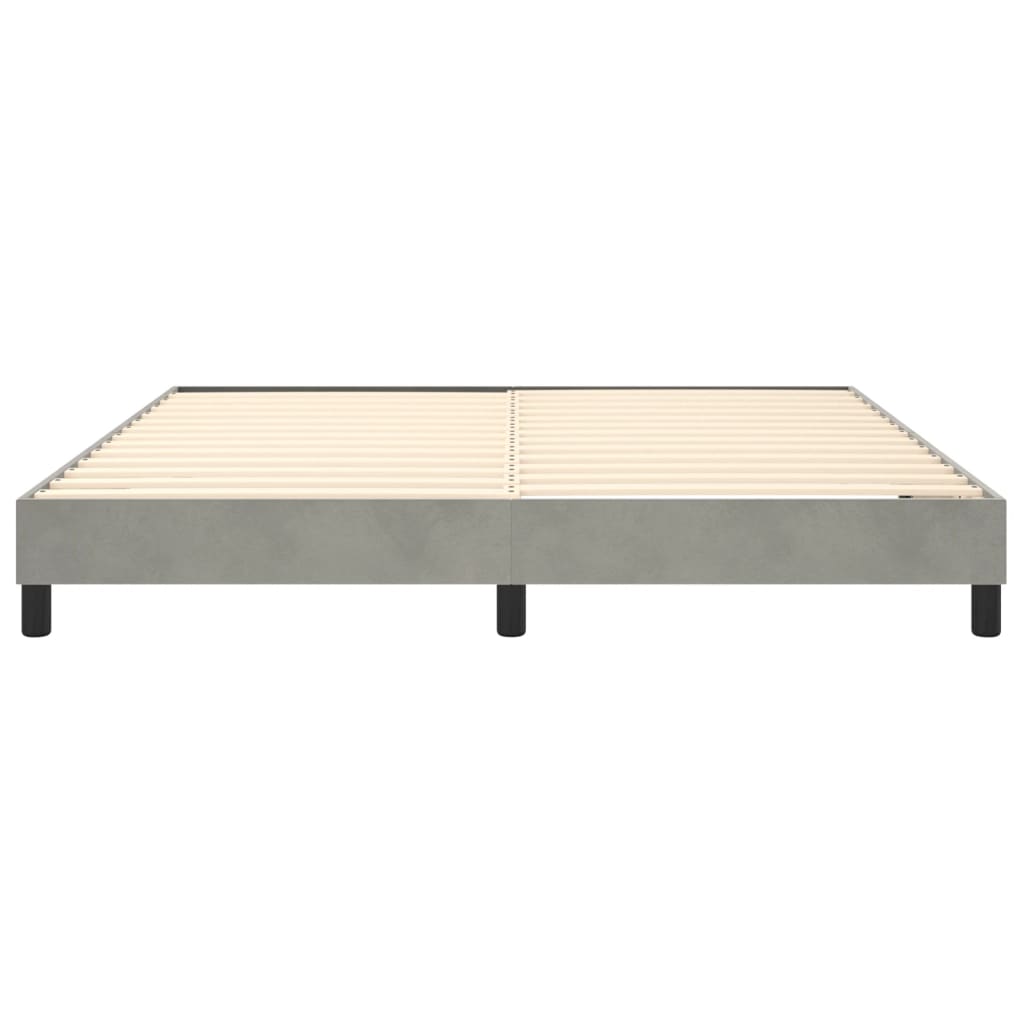 Bed Frame Light Grey 180X200 Cm Super King Velvet