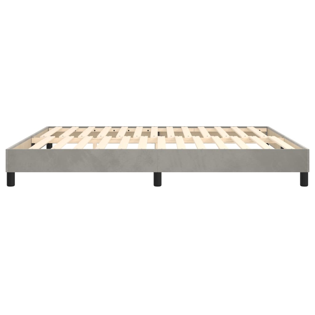 Bed Frame Light Grey 180X200 Cm Super King Velvet