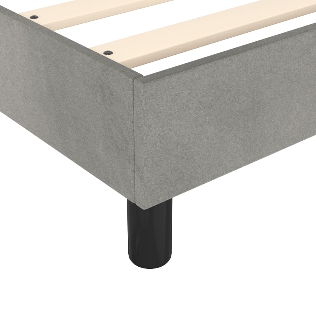 Bed Frame Light Grey 180X200 Cm Super King Velvet