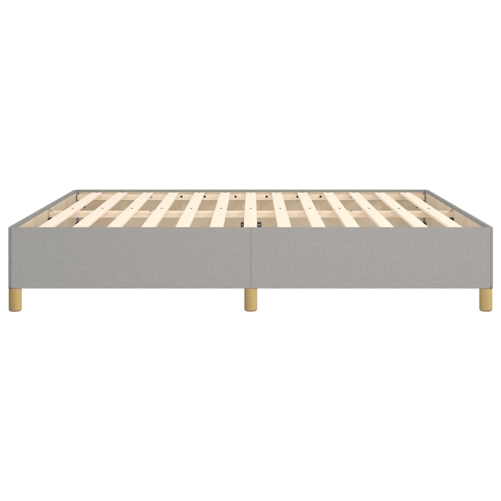 Bed Frame Light Grey 180X200 Cm Super King Fabric