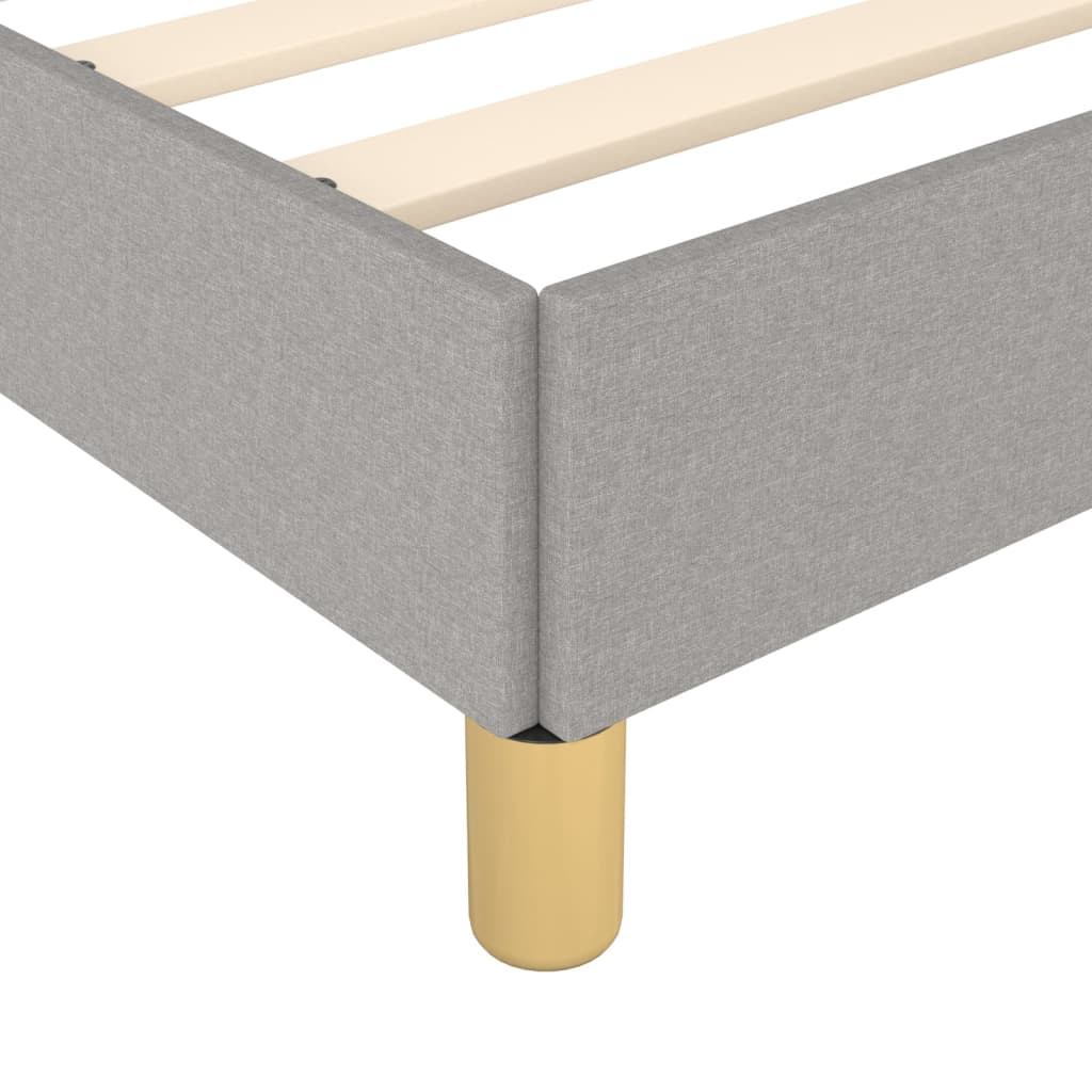 Bed Frame Light Grey 180X200 Cm Super King Fabric