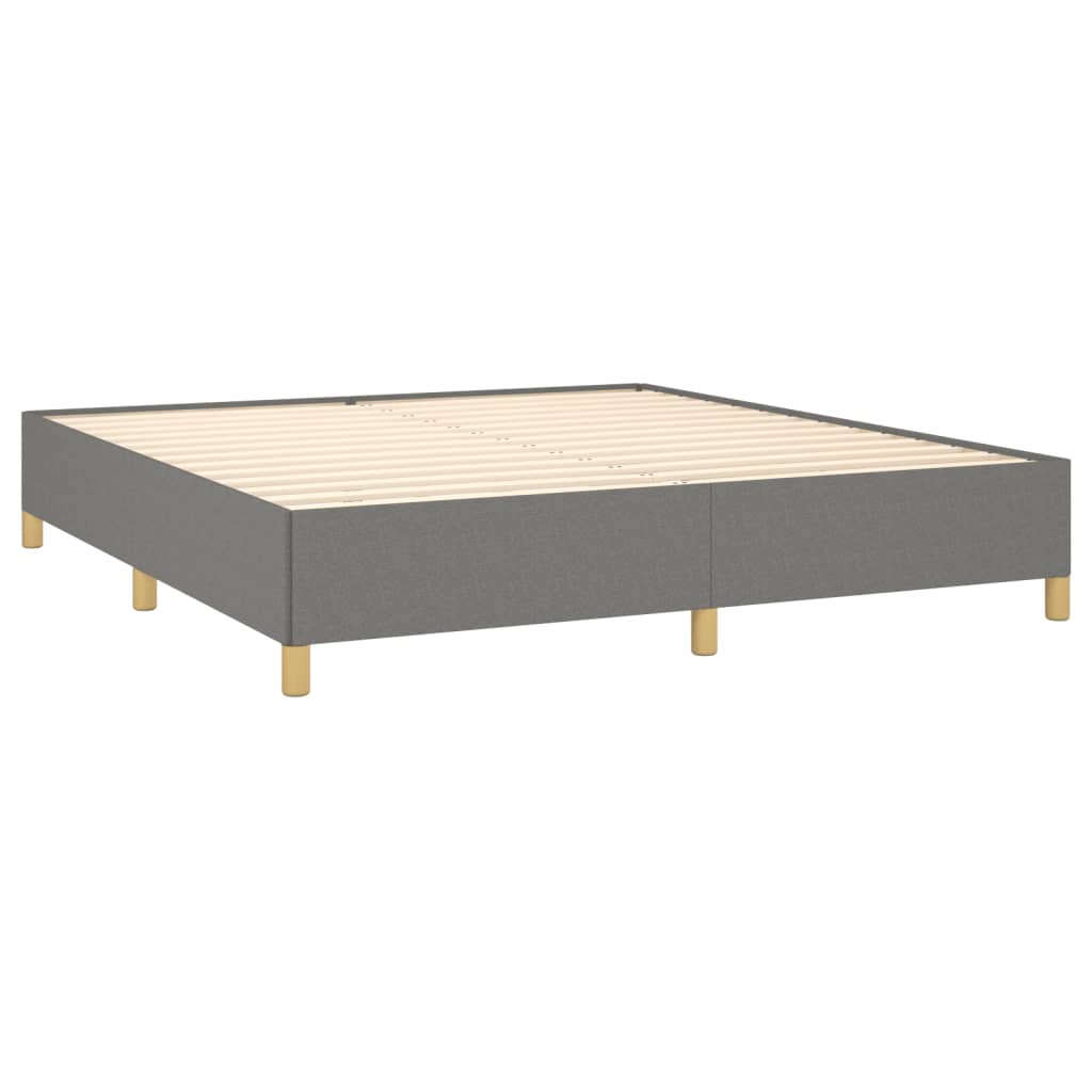 Bed Frame Dark Grey 180X200 Cm Super King Fabric