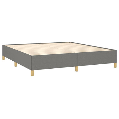 Bed Frame Dark Grey 180X200 Cm Super King Fabric