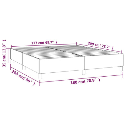 Bed Frame Cream 180X200 Cm Super King Fabric