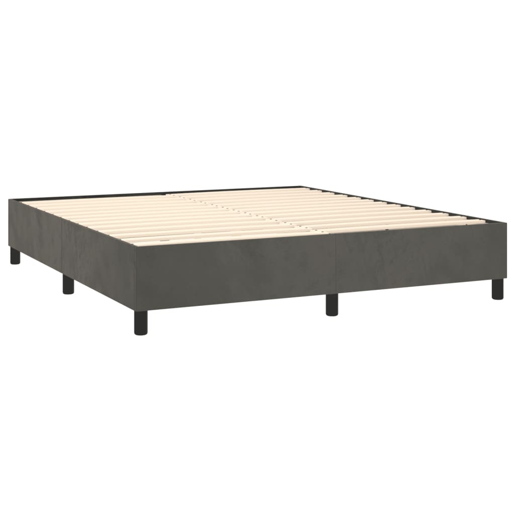 Bed Frame Dark Grey 180X200 Cm Super King Velvet