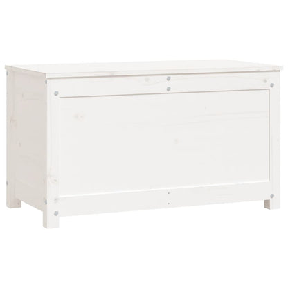 Storage Box White 80X40X45.5 Cm Solid Wood Pine