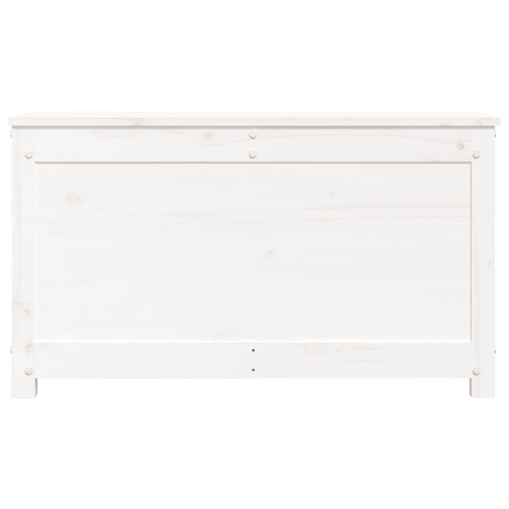 Storage Box White 80X40X45.5 Cm Solid Wood Pine