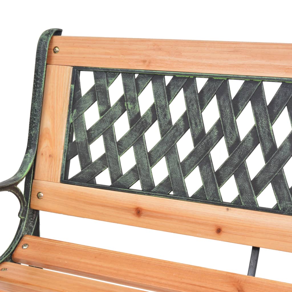 Garden Bench 116 Cm Cast Iron And Solid Wood Fir