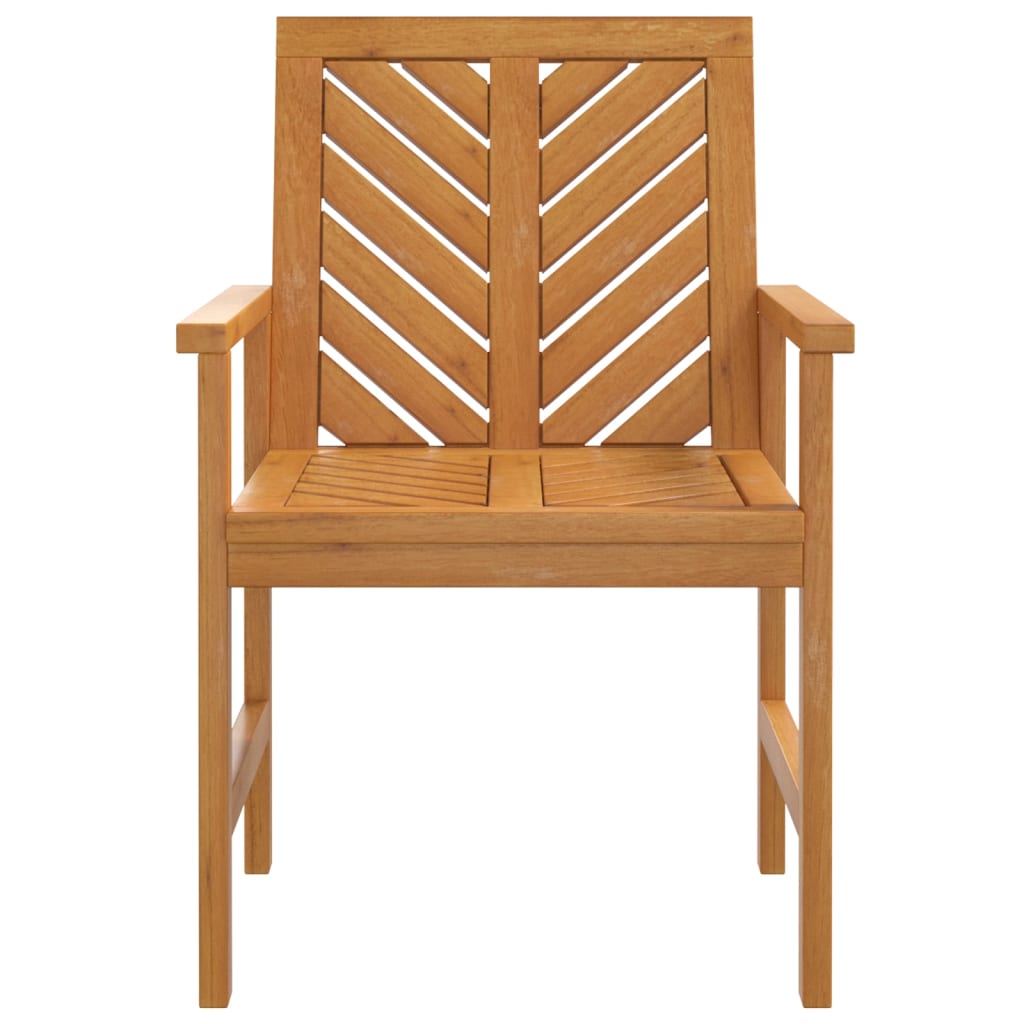 Garden Dining Chairs 2 Pcs Solid Wood Acacia