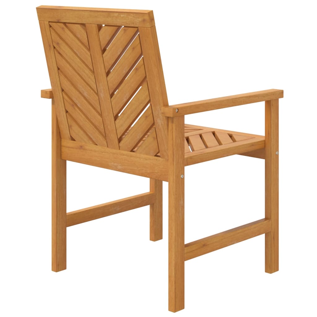 Garden Dining Chairs 2 Pcs Solid Wood Acacia