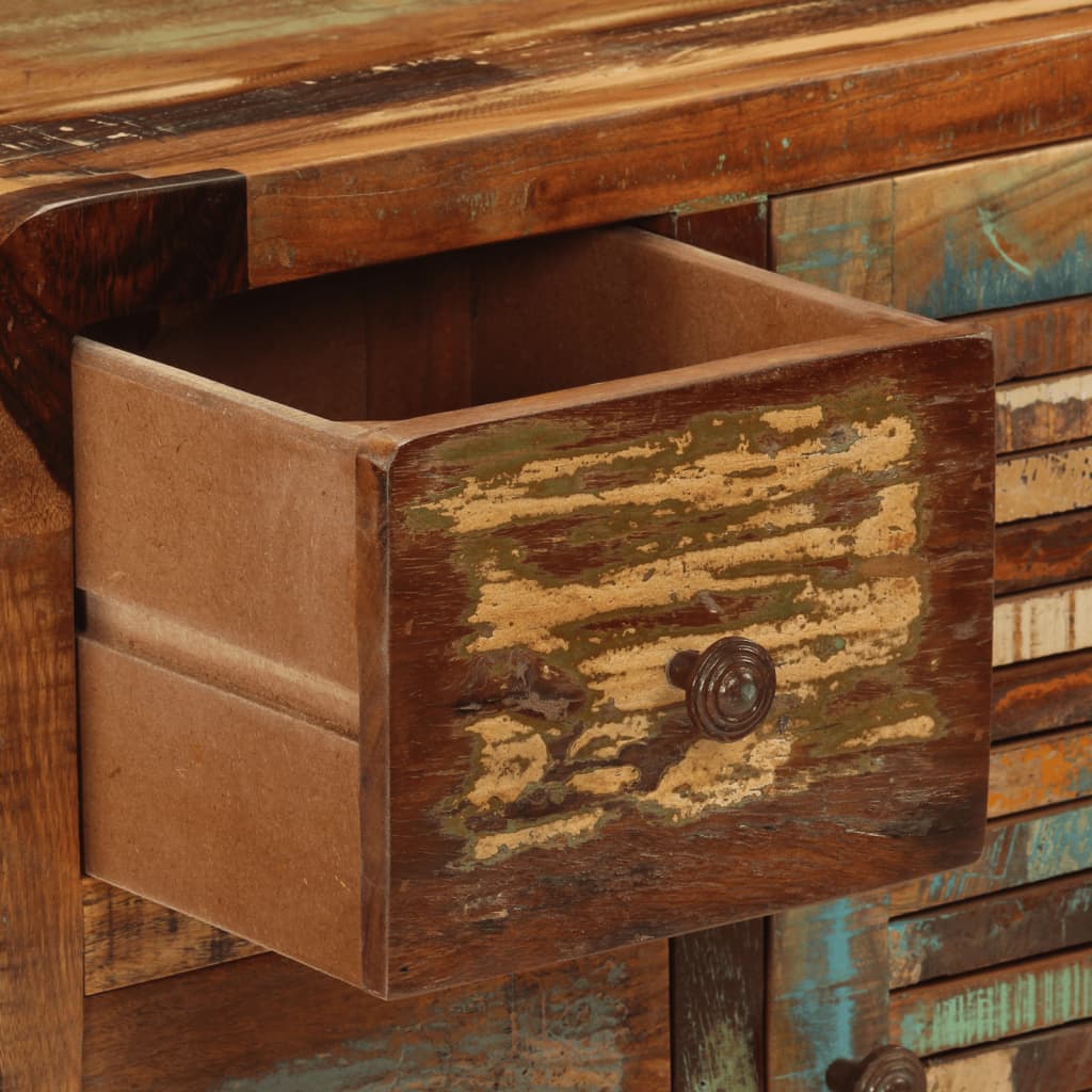 Sideboard With 3 Drawers 55X30X70 Cm Solid Wood Reclaimed