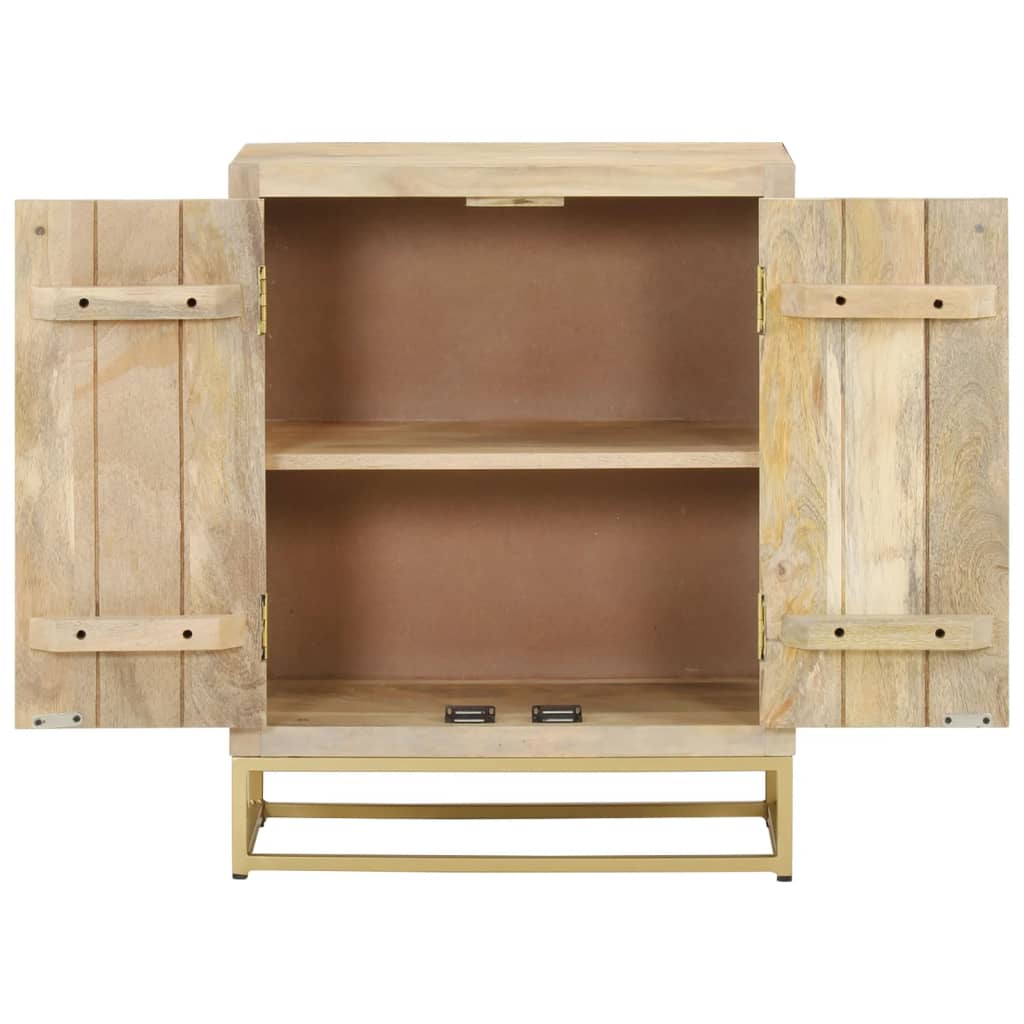 Sideboard With 2 Doors 55X30X70 Cm Solid Wood Mango