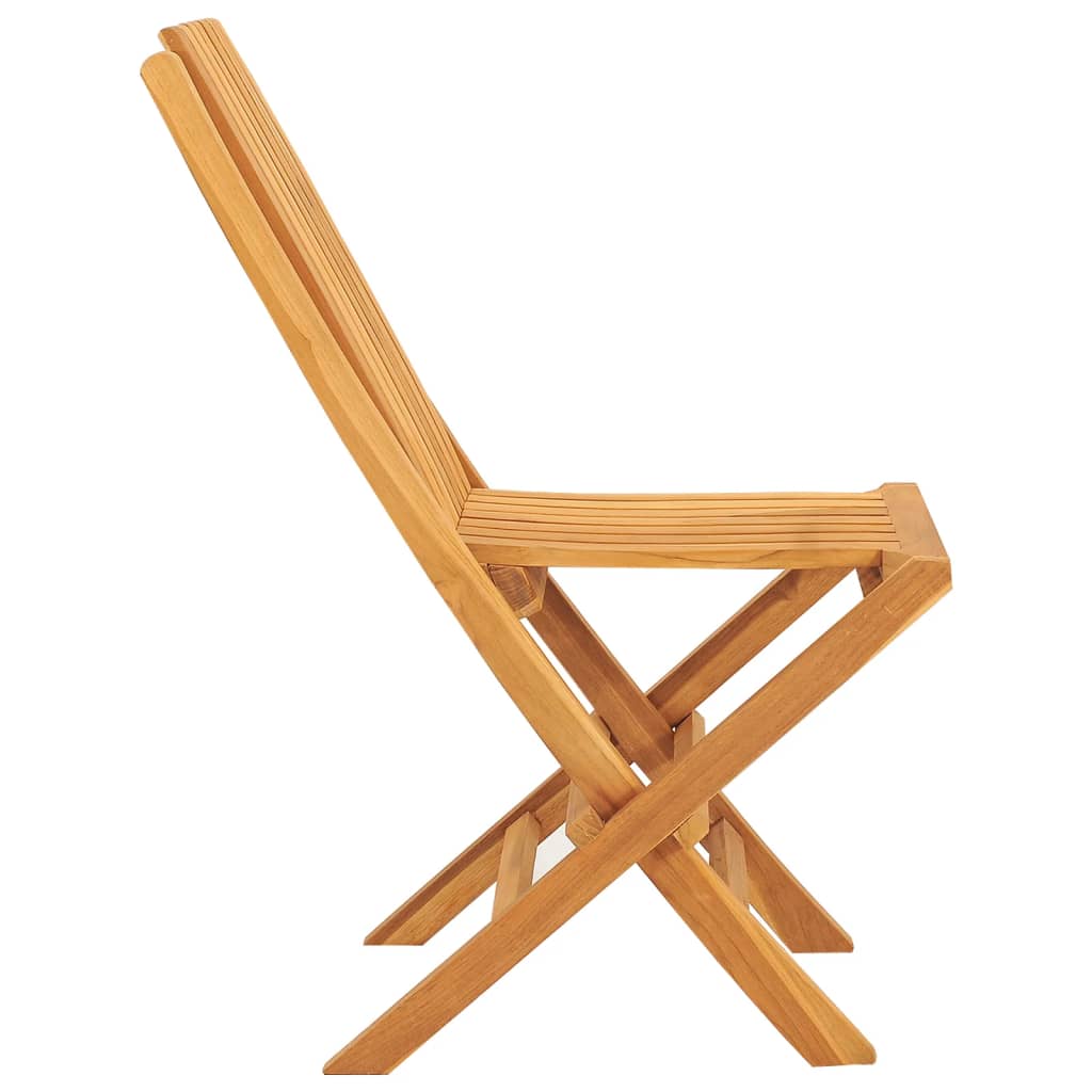 Folding Garden Chairs 2 Pcs 47X47X89 Cm Solid Wood Teak