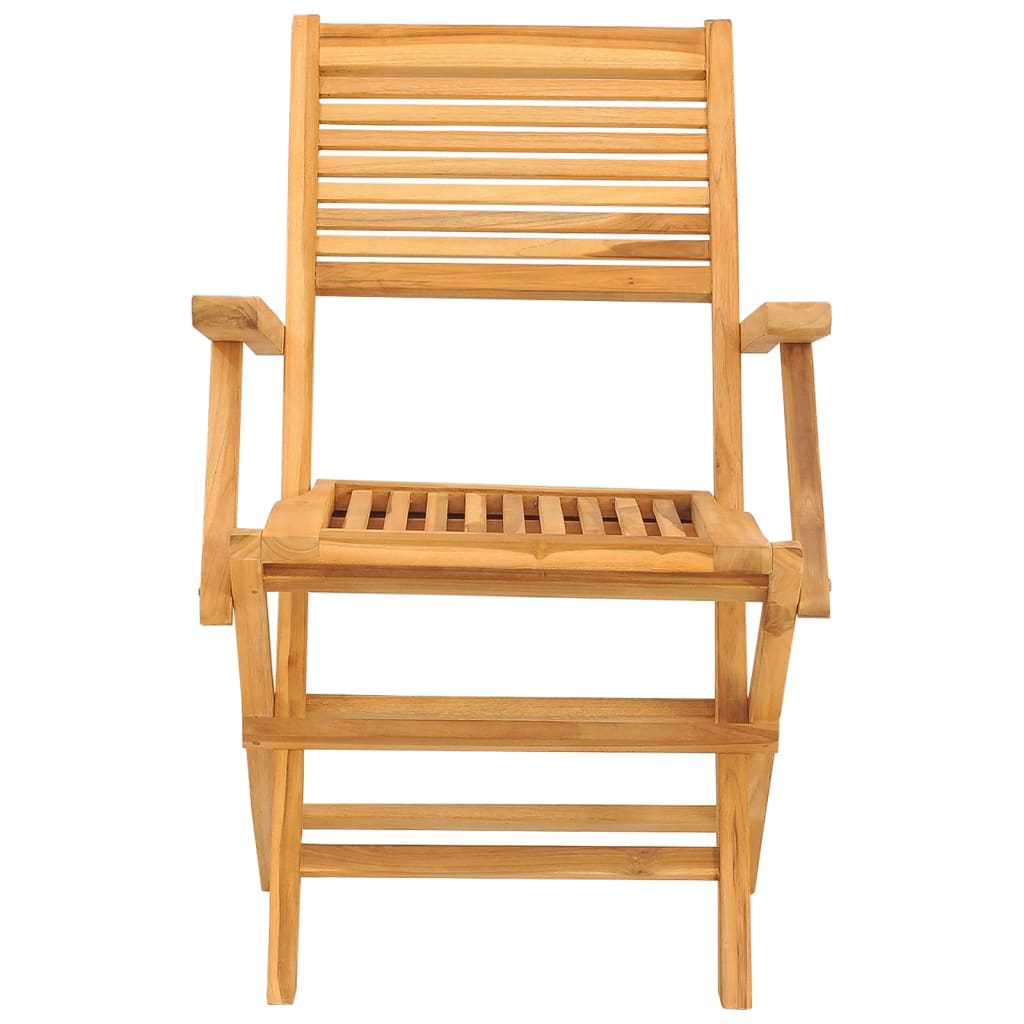 Folding Garden Chairs 2 Pcs 55X62X90 Cm Solid Wood Teak