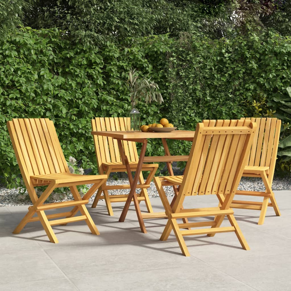 Folding Garden Chairs 4 Pcs 47X47X89 Cm Solid Wood Teak