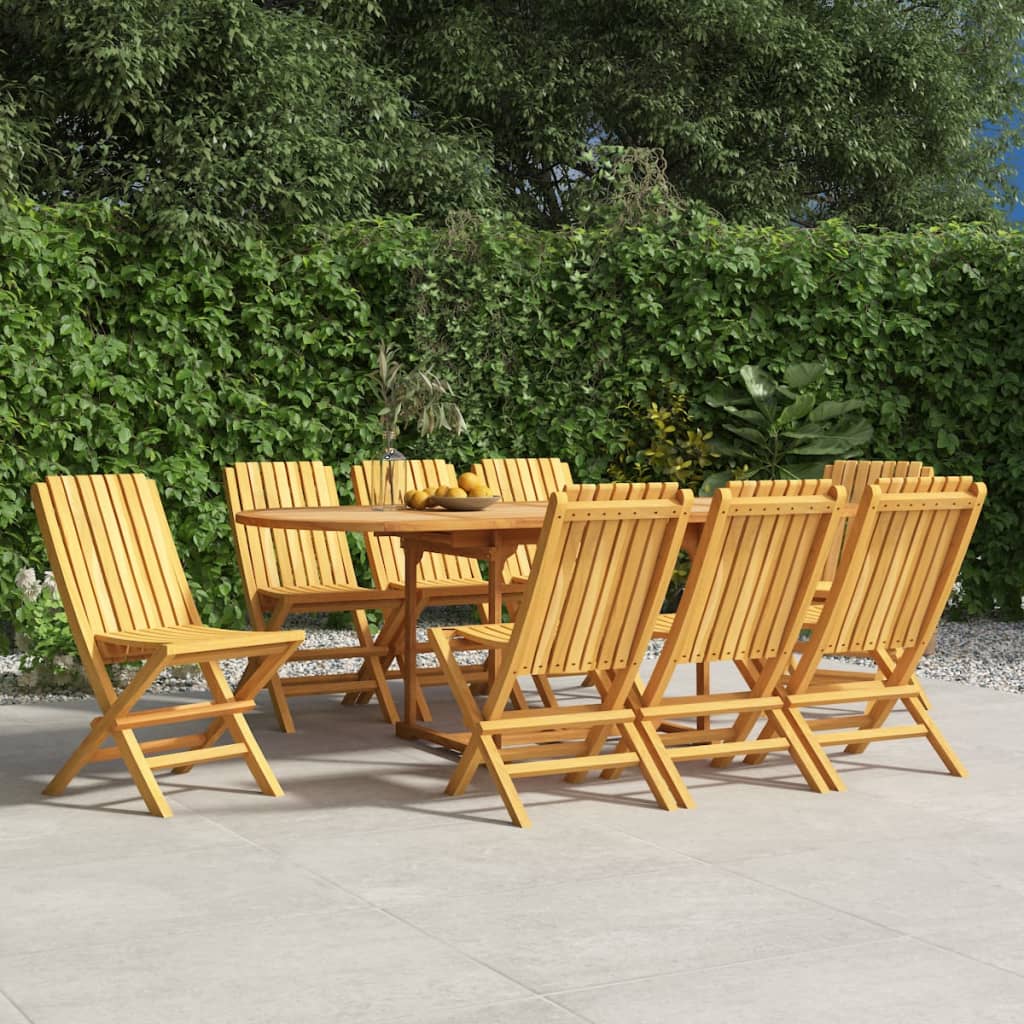 Folding Garden Chairs 8 Pcs 47X47X89 Cm Solid Wood Teak