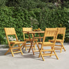 Folding Garden Chairs 4 Pcs 47X61X90 Cm Solid Wood Teak