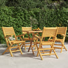 Folding Garden Chairs 4 Pcs 55X62X90 Cm Solid Wood Teak