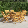 Folding Garden Chairs 6 Pcs 55X62X90 Cm Solid Wood Teak