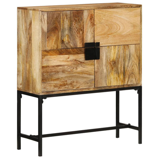 Highboard 80X30X95 Cm Solid Rough Wood Mango