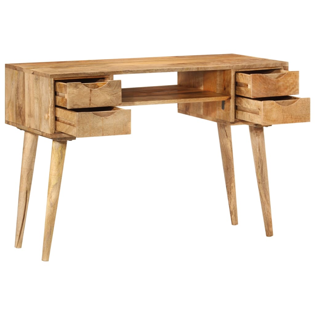 Desk With Drawers 110X47X76 Cm Solid Wood Mango