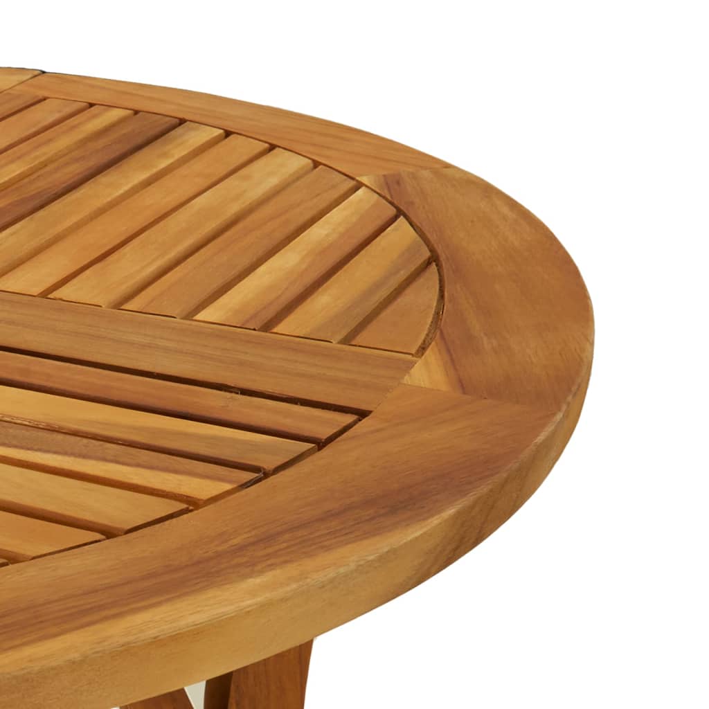 Garden Table Ø 85 Cm Solid Wood Acacia
