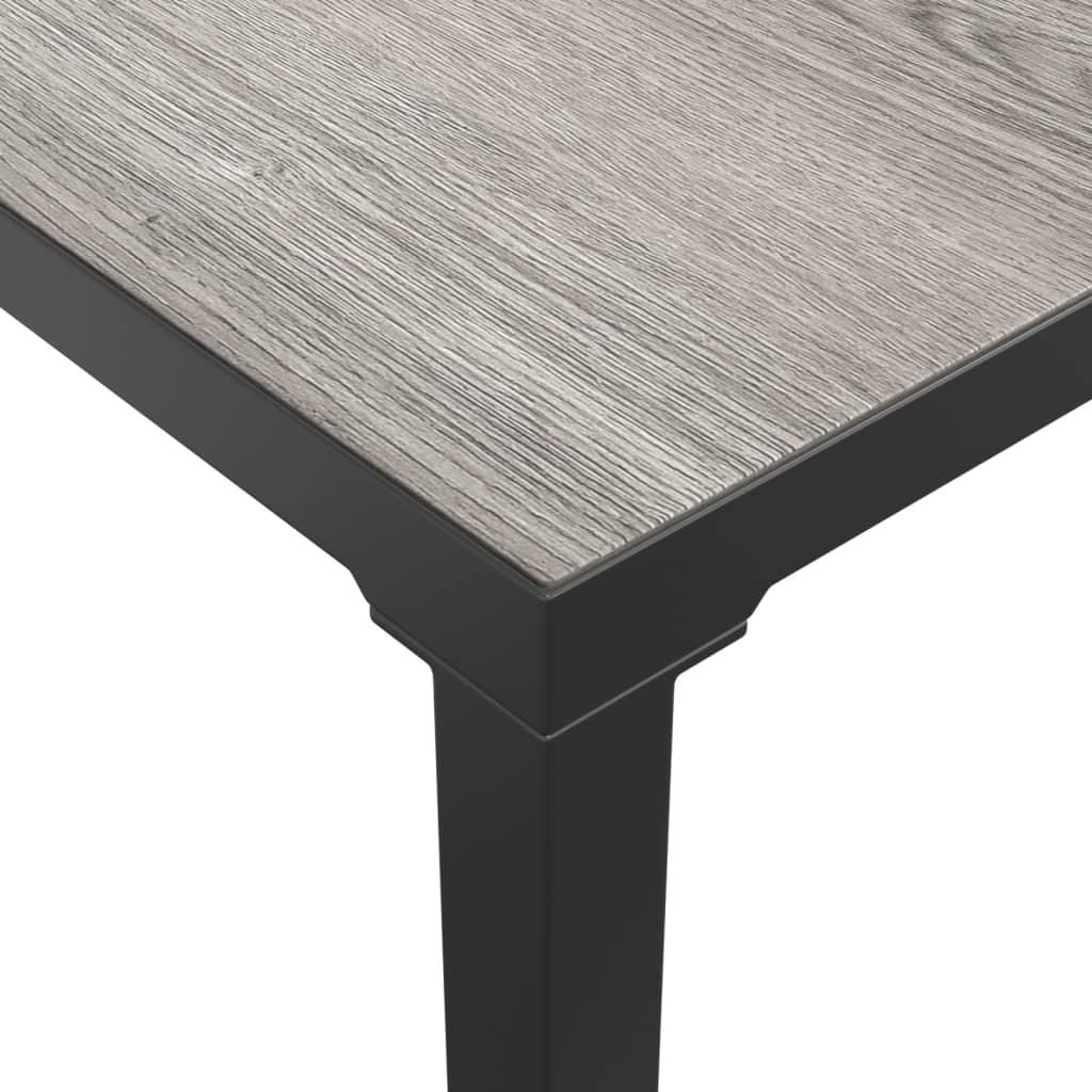 Garden Coffee Table Grey 55X55X31 Cm Dpc And Steel