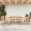 5 Piece Garden Dining Set Solid Wood Teak