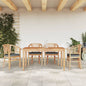 5 Piece Garden Dining Set Solid Wood Teak