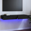 Tv Cabinet With Led Lights Black 120X35X15.5 Cm