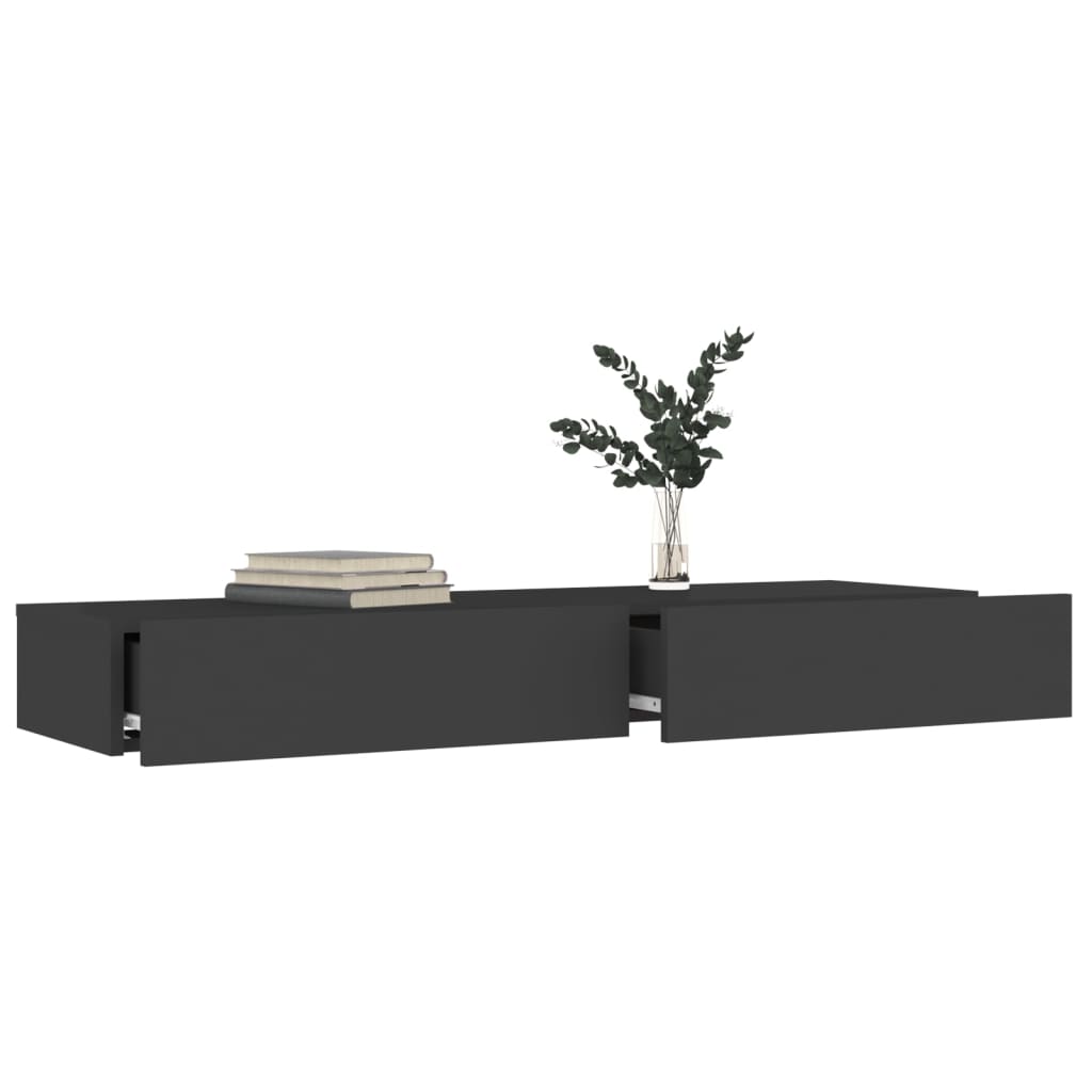 Tv Cabinet With Led Lights Grey 120X35X15.5 Cm