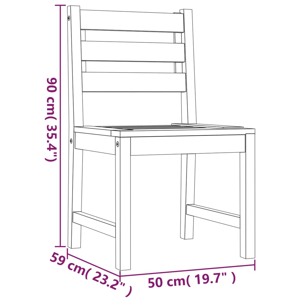 Garden Chairs 4 Pcs Solid Wood Teak