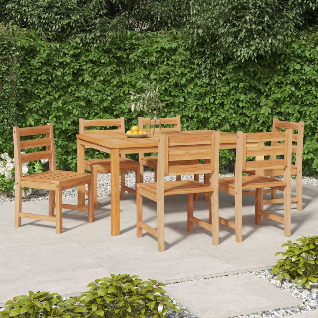 Garden Chairs 6 Pcs Solid Wood Teak