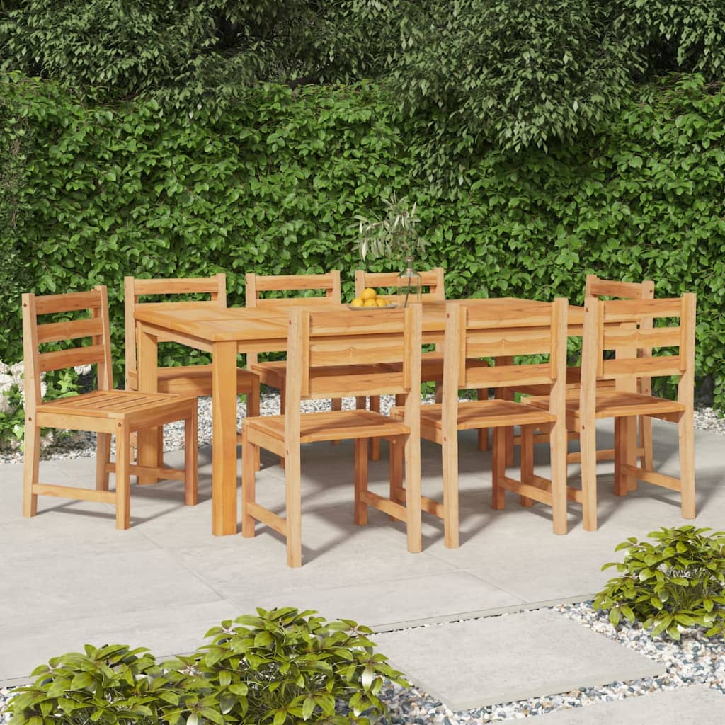 Garden Chairs 8 Pcs Solid Wood Teak