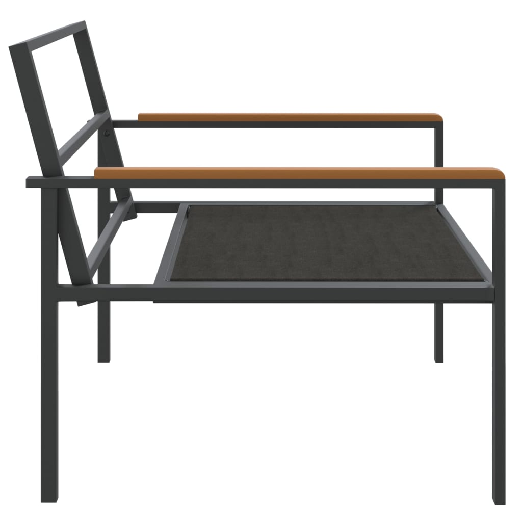 3 Piece Garden Lounge Set With Cushions Anthracite Steel