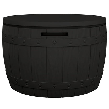 3-In-1 Garden Storage Box Black Polypropylene