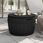 3-In-1 Garden Storage Box Black Polypropylene