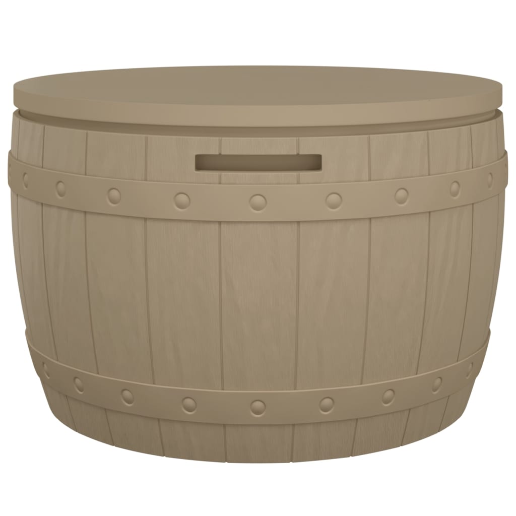 3-In-1 Garden Storage Box Light Brown Polypropylene