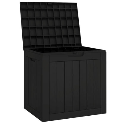 Garden Storage Box Black 55.5X43X53 Cm Polypropylene